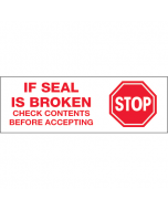 GB Signs & Graphics If Seal is Broken Do Not Return to Inventory DNI Warehouse Notice 1000 Wafer Seals