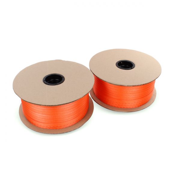 x 2700 lb Break Woven Polyester Cord Strapping White 2 coils/case 3/4 x 1650 Ft 